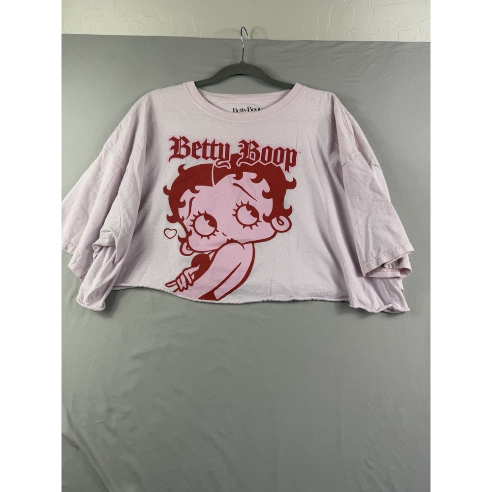 Betty Boop red graphic print crop top tee, men's 3x t-shirt